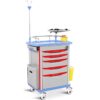 the picture of an ABS Double-Side Drawers Medicine Trolley Trash Cart available at hemacng store..