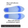 silicon insole with blue heel and metathersal