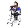 Walkers Disabled Children Cerebral Palsy Disabled Kids Walker Six Wheel Anti Tilt Foldable Belt Seat Adjustable Height Width, Disabled Auxiliary Equipment Rehabilitation Training Walking Aid