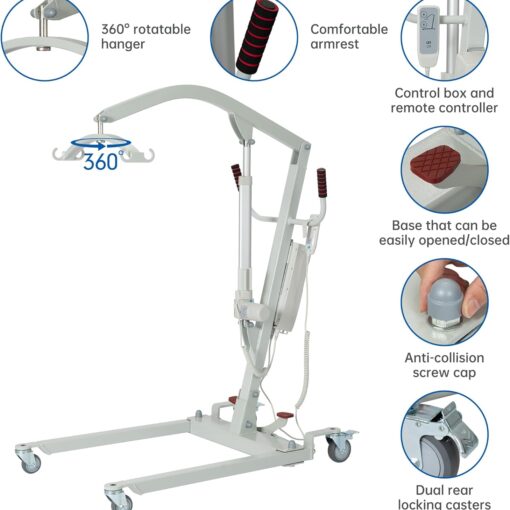 parts of the electric patient lift