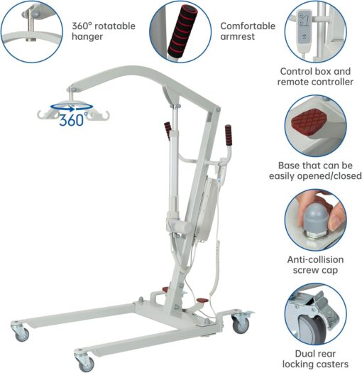 parts of the electric patient lift