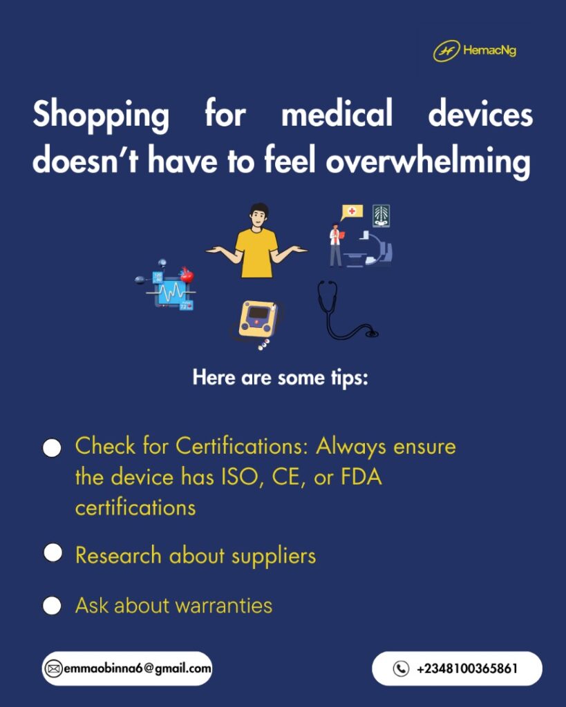 checklist highlighting the top considerations when buying medical devices.