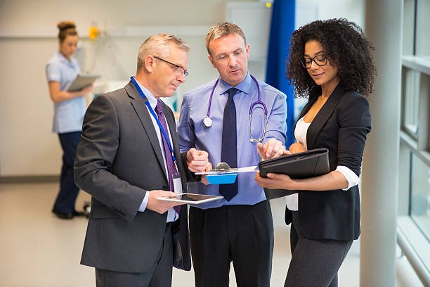 high-resolution image of a doctor or hospital administrator reviewing the Best Online Supplier for Medical Equipment