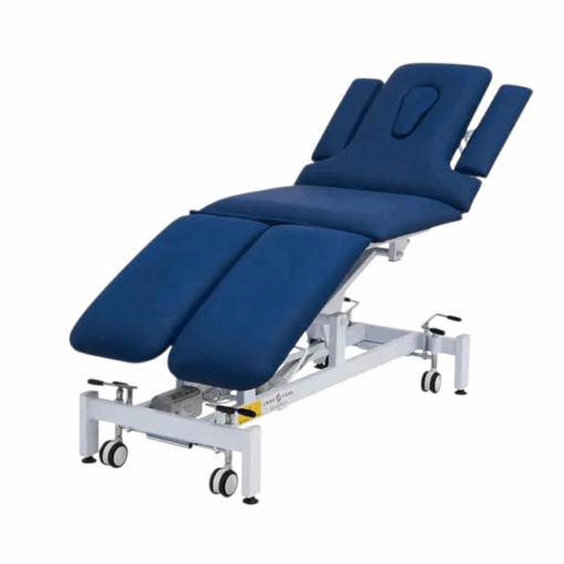 electric treatment bed with split let