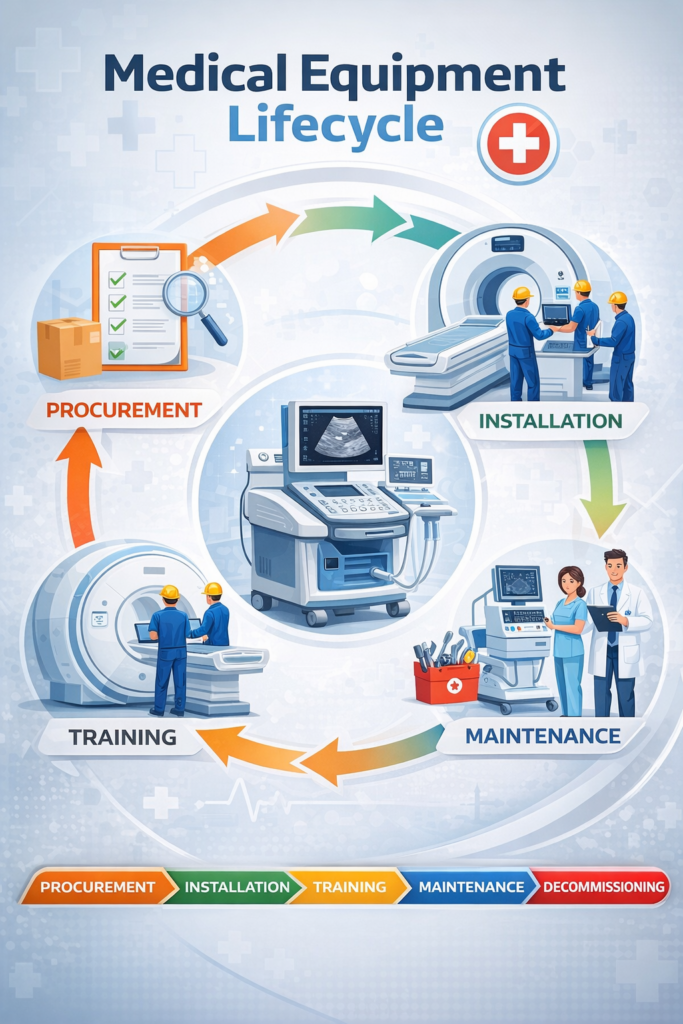 Comparison of medical equipment service types; preventive, corrective, and calibration services