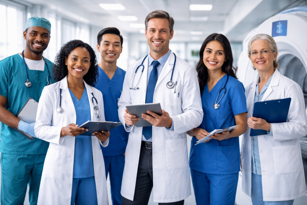 Hospital staff team; the most valuable and expensive asset in running a hospital