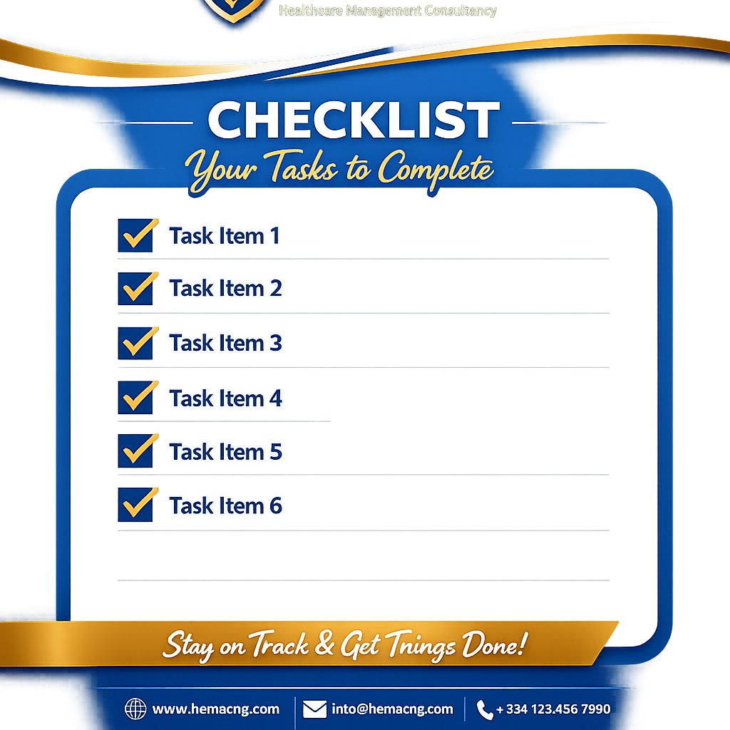 Hospital medical equipment procurement checklist by HemacNG