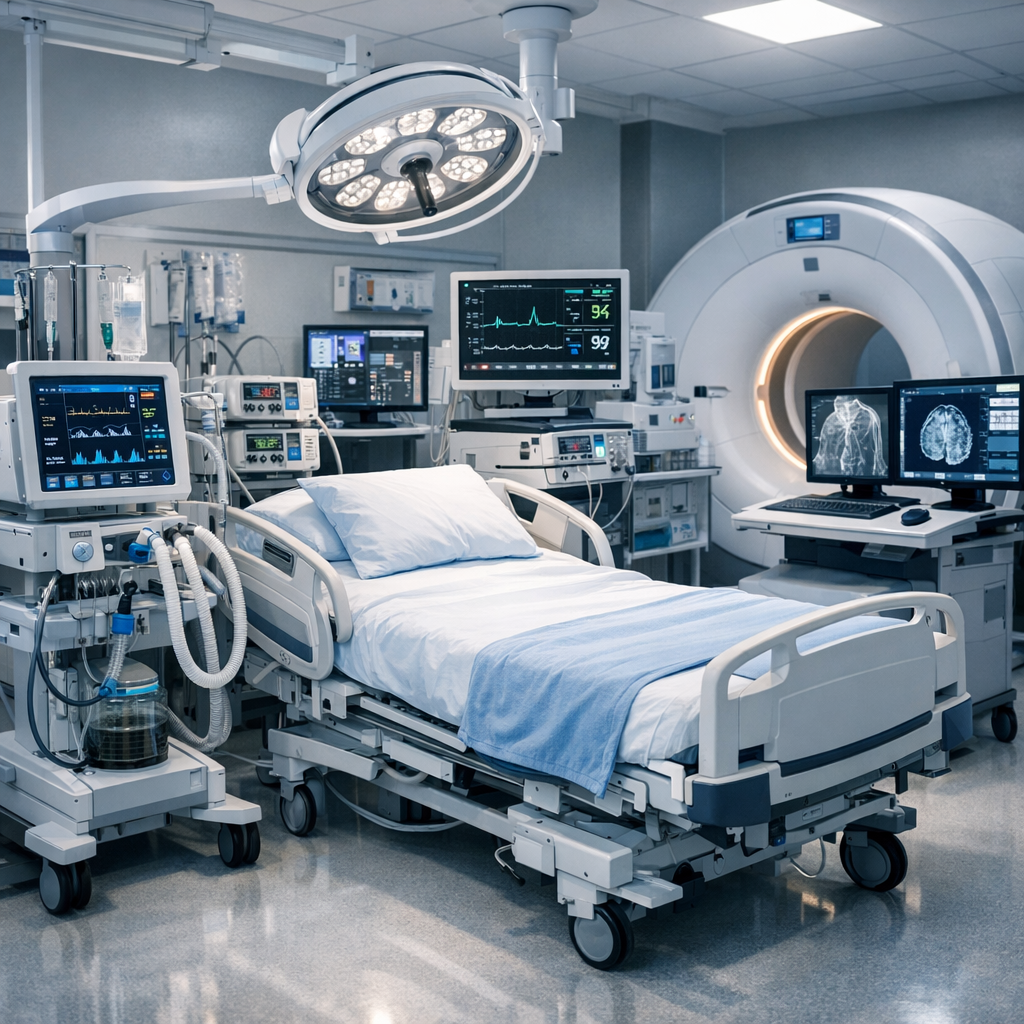 Well-maintained medical equipment in a Nigerian hospital