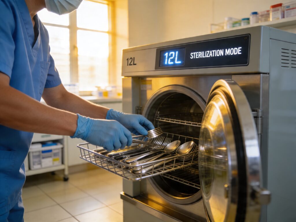 12L steam autoclave in Nigerian clinic - most popular choice among top sterilizers