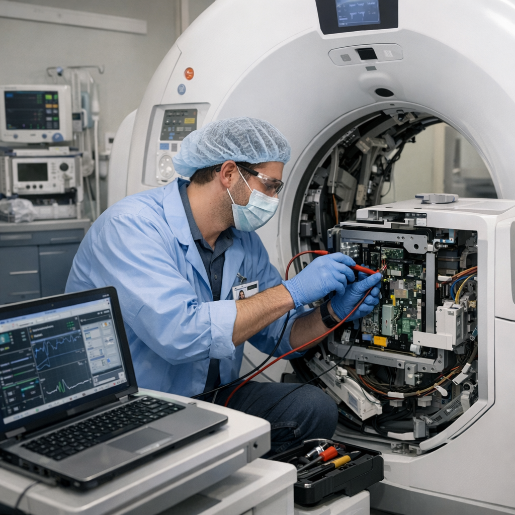 Professional medical equipment installation, essential for proper hospital equipment management