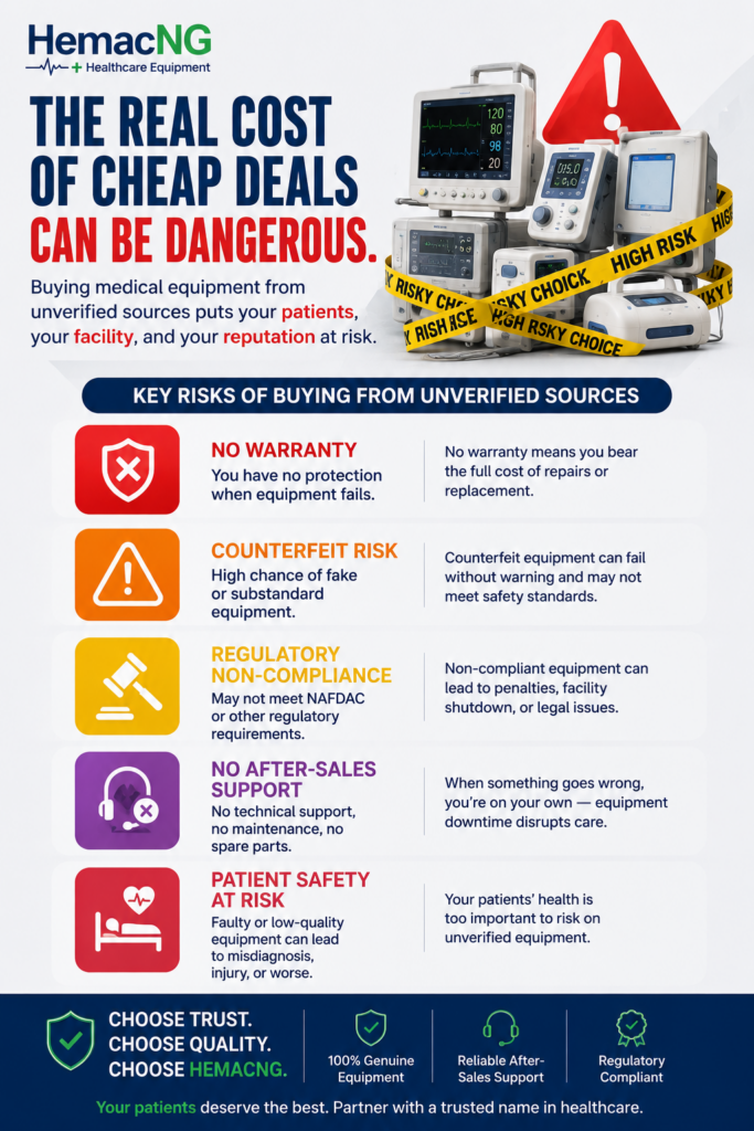 Risks of buying medical equipment from unverified suppliers in Nigeria, what every clinic owner needs to know
