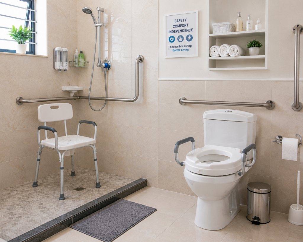 These modest additions to a Nigerian bathroom prevent the falls that change everything — and preserve the dignity that matters even more. Durable medical supplies for home