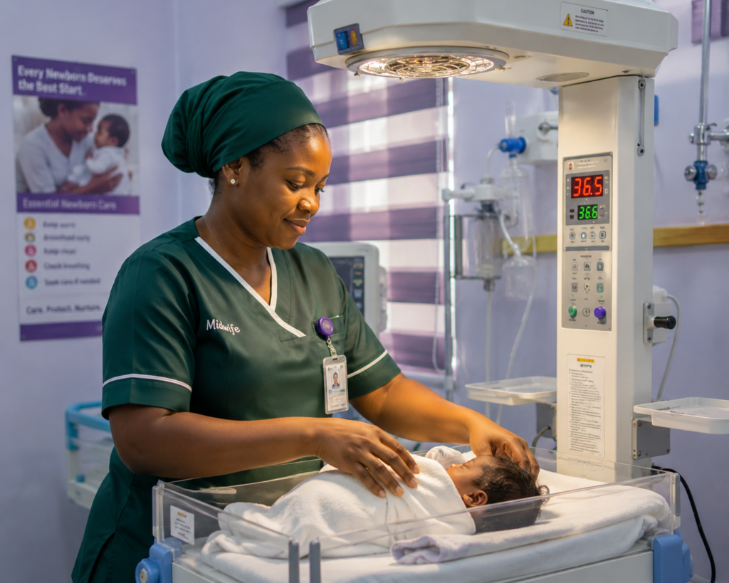 Best infant radiant warmer in Nigeria keeping a newborn warm after delivery