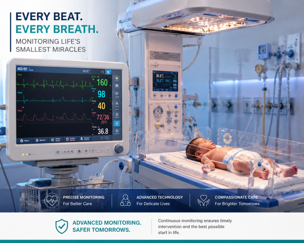 Neonatal patient monitor in NICU