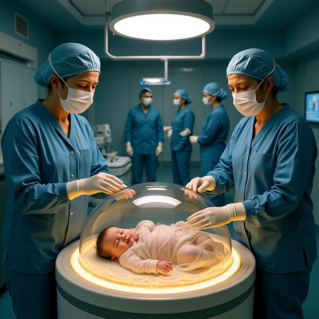 Radiant warmer used for newborn resuscitation in a delivery room