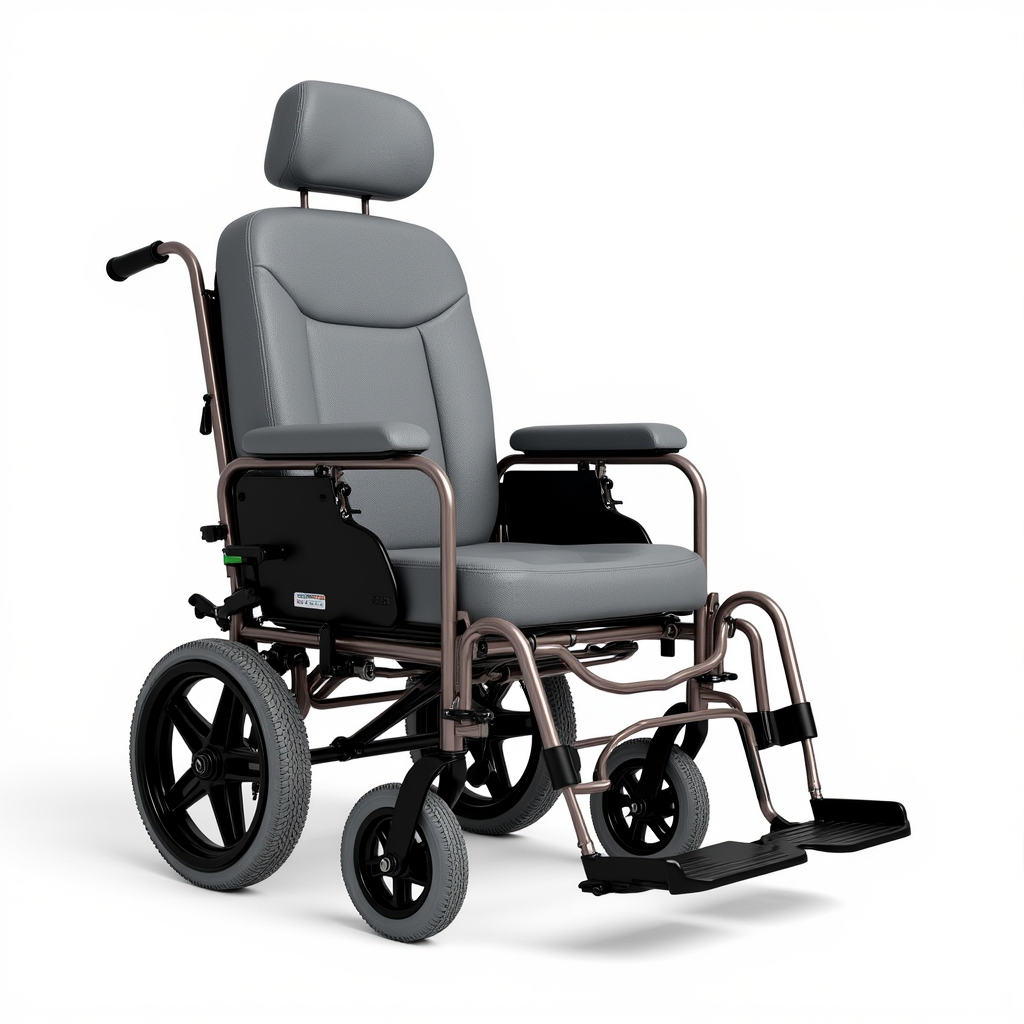 Electric reclining wheelchair for stroke patients
