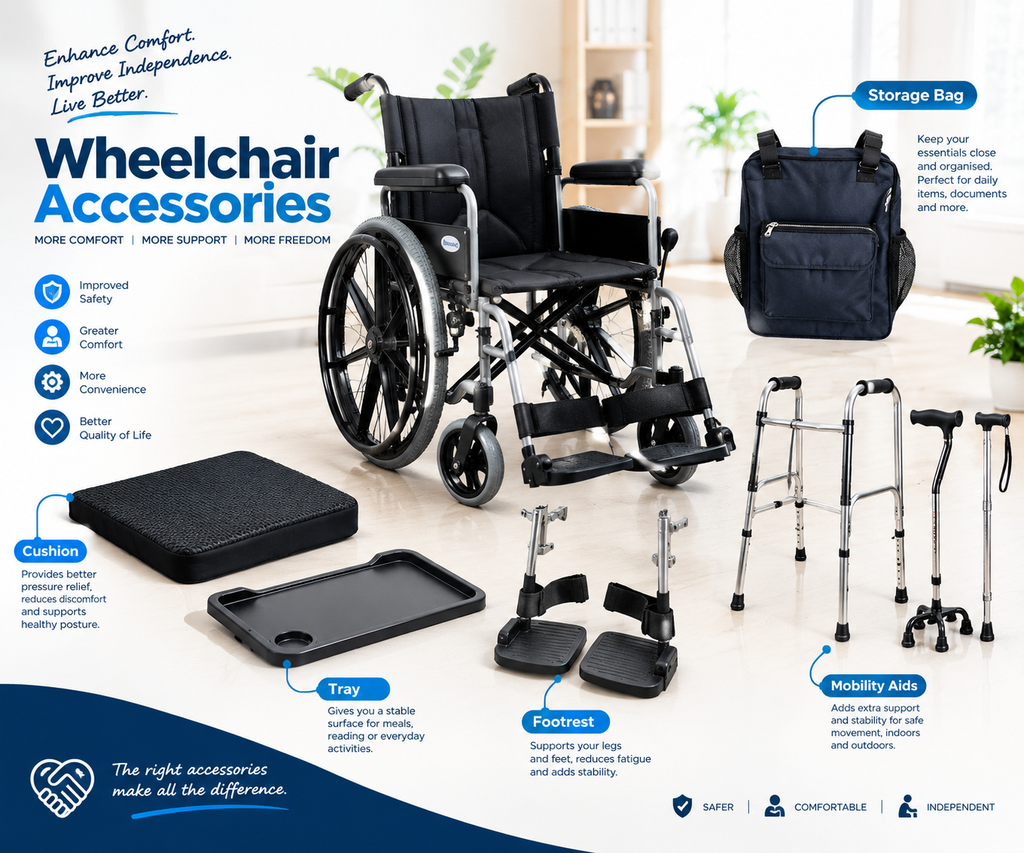 Different wheelchair accessories available in Nigeria