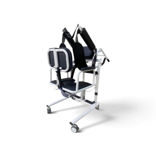 Hydraulic patient lift and commode transfer chair