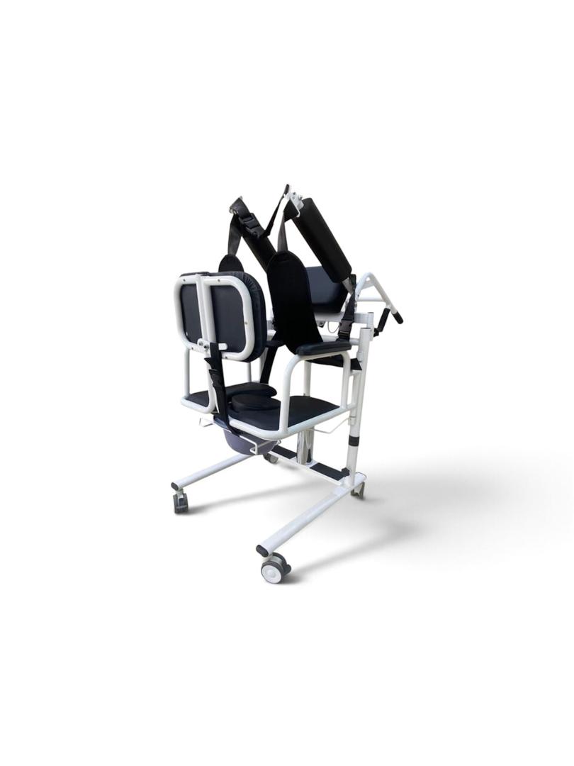 Hydraulic patient lift and commode transfer chair
