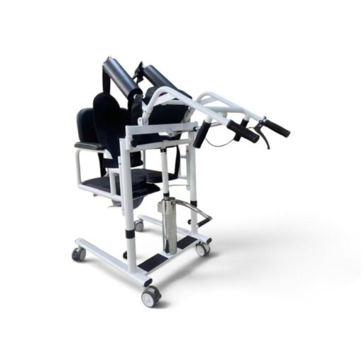Hydraulic patient transfer chair with patient sling