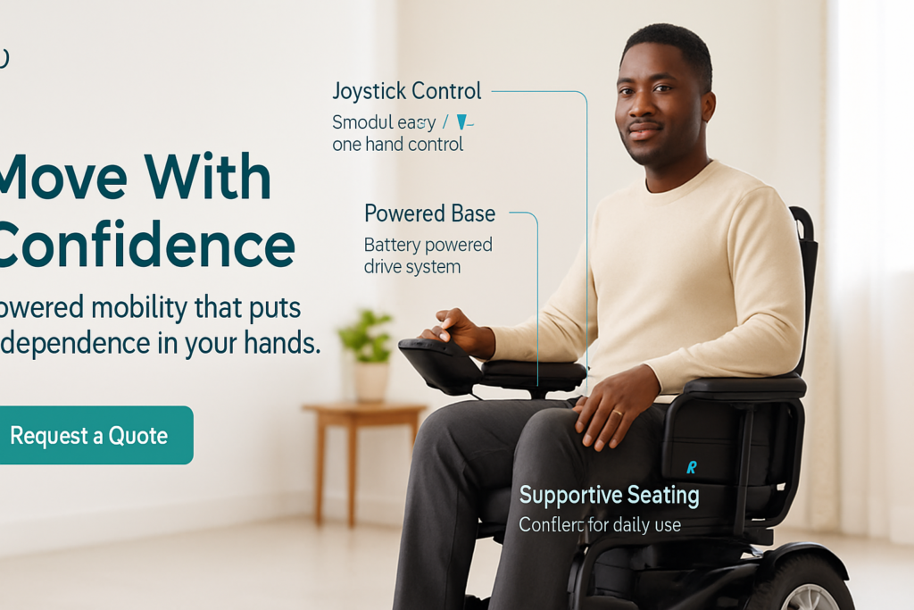 Heavy-duty electric wheelchair for mobility
